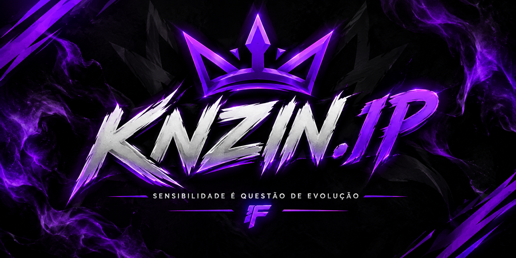 Visual gamer roxo e preto do KNZIN.IP